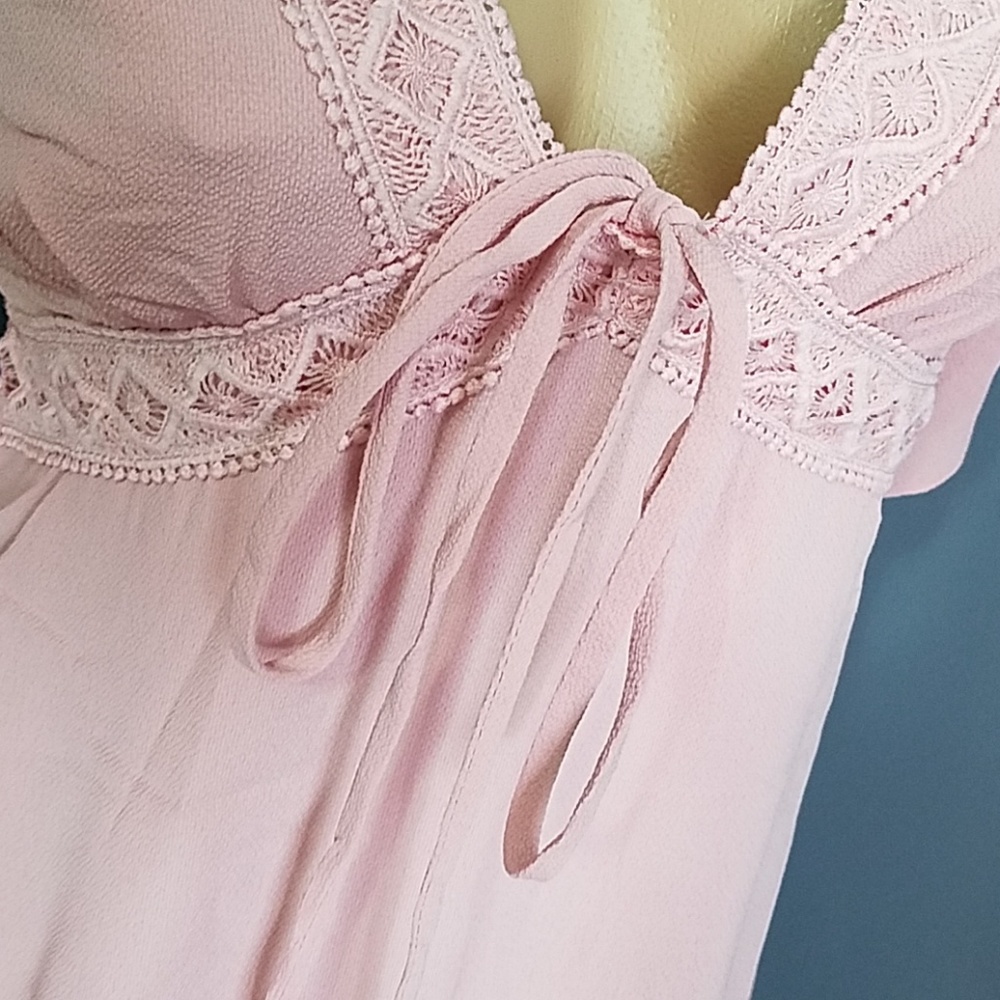 Stunning pink boho dress CRISS CROSS BACK - Picture 3 of 7